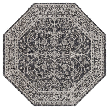 Palazzo Vine And Border Textured Weave Indoor/outdoor Area Rug